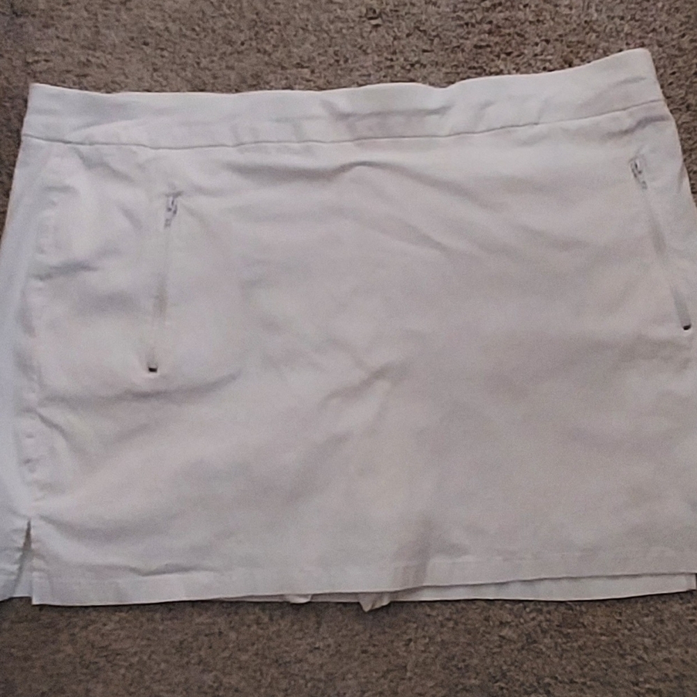 Ruby Road Golf Skort White 24W Pockets Stretch Tennis Pickleball Plus